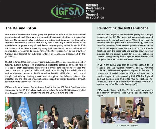 IGFSA Informational Leaflet